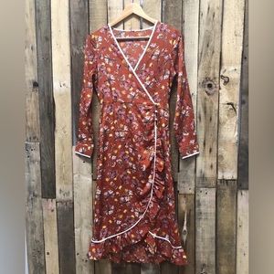 Free People Vintage Red Kimono Dress